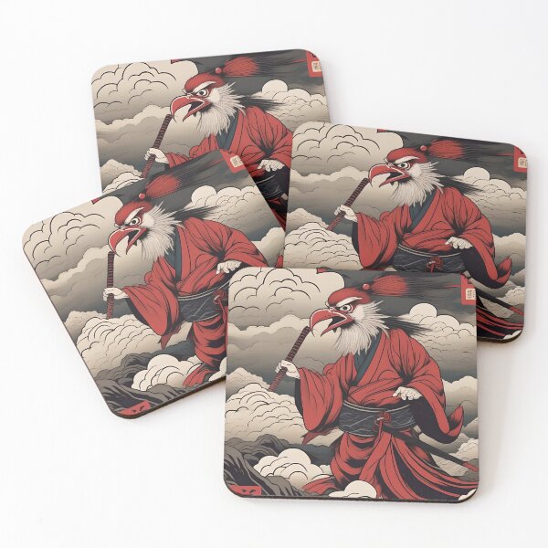 Item preview, Red Mask Tengu – Vintage Japanese Yokai Ukiyo-e designed and sold by Vandy Fullam.