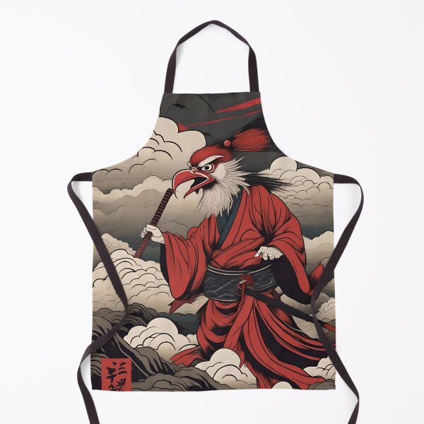 Artikelvorschau, Rote Maske Tengu – Vintage japanische Yokai Ukiyo-e entworfen und verkauft von Vandy Fullam.