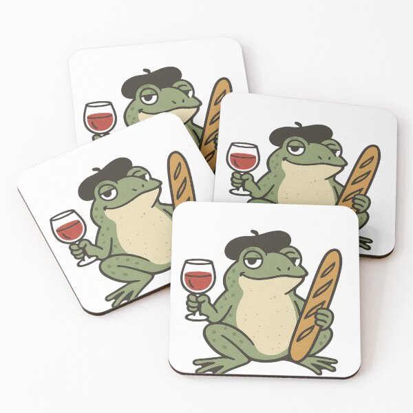 Item preview, Funny French Frog with Wine and Baguette – Paris Souvenir & Humor Gift designed and sold by AboutBella.
