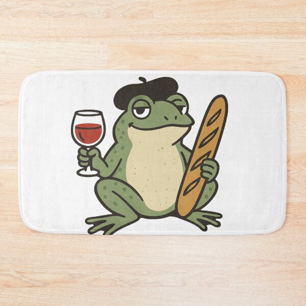 Item preview, Funny French Frog with Wine and Baguette – Paris Souvenir & Humor Gift designed and sold by AboutBella.