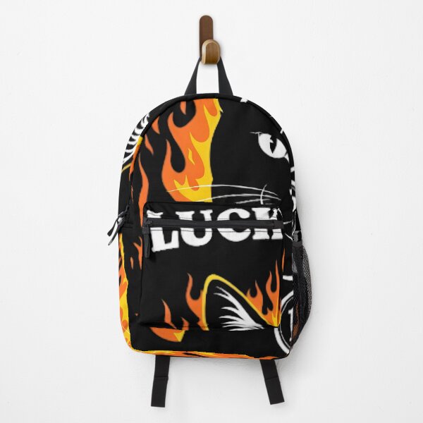 Aperçu de l'œuvre Chat noir porte-bonheur avec des flammes créée et vendue par Linework Studio.