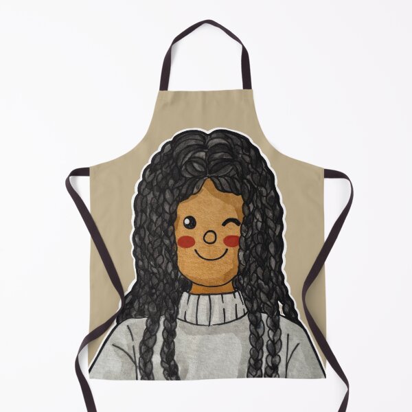 Item preview, Adorable Black Girl Illustration – Watercolor Long Braided Hair Cartoon Art designed and sold by PangmulCartoon.