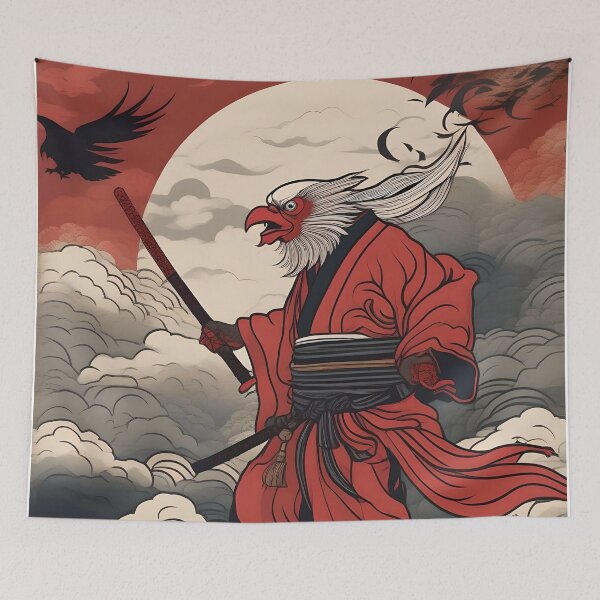 Artikelvorschau, Mythisches japanisches Tengu – Ukiyo-e-Kriegerlegende entworfen und verkauft von Vandy Fullam.