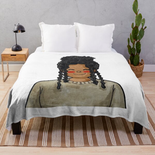 Item preview, Cute Black girl Portrait – Watercolor Cartoon Bun Hairstyle designed and sold by PangmulCartoon.