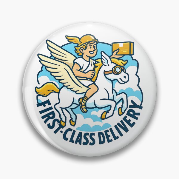 Item preview, First Class Delivery - Hermes & Pegasus designed and sold by Cheerioza.