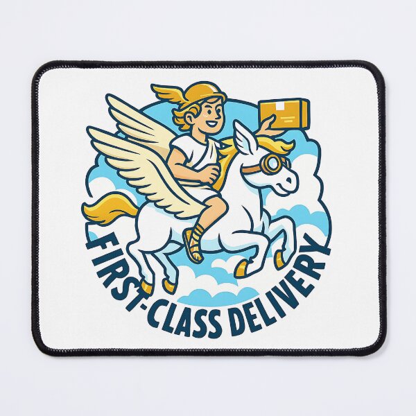 Item preview, First Class Delivery - Hermes & Pegasus designed and sold by Cheerioza.