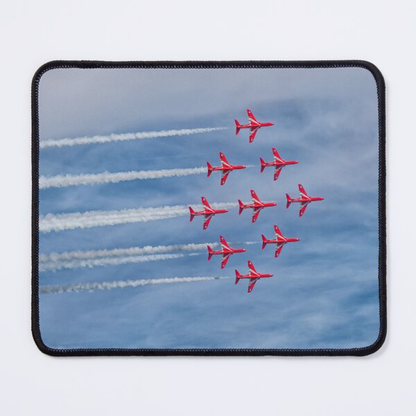Item preview, The RAF Red Arrows in Diamond Nine formation at Eastbourne Airshow August 2025 designed and sold by John Gilham - Landscape Photography.