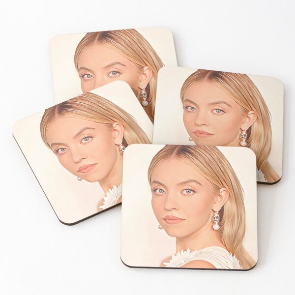 Item preview, Sydney Sweeney white portrait designed and sold by Pinkgnomie.