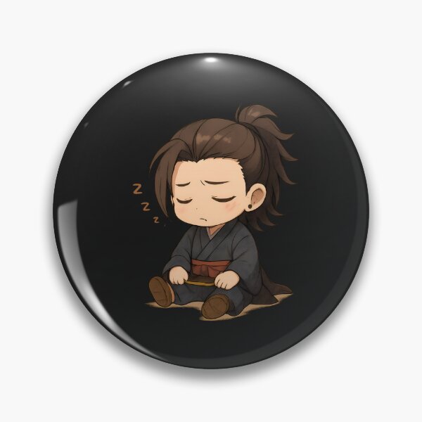 Item preview, Chibi Samurai Sleeping with Mini Sword – Cute Kawaii Anime Style designed and sold by ColorSplash123.