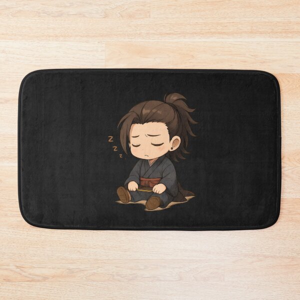 Item preview, Chibi Samurai Sleeping with Mini Sword – Cute Kawaii Anime Style designed and sold by ColorSplash123.