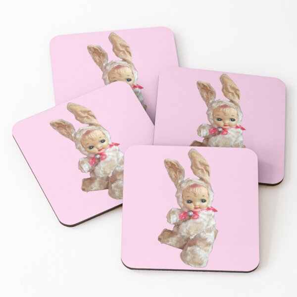 Item preview, Rushton Style Rubber Face Vintage Bunny Doll (Pink) designed and sold by KitschyClown.