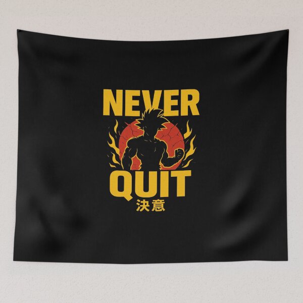 Item preview, Anime Power Motivation – Never Quit designed and sold by GenkaiToppā.