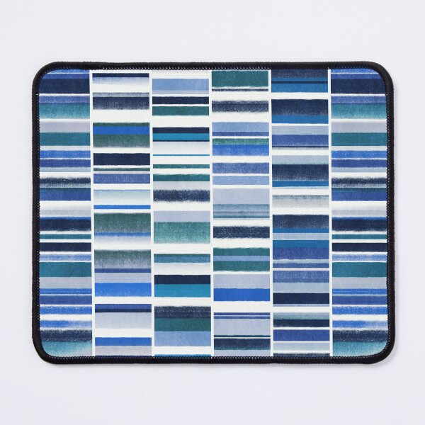 Item preview, Electric Cobalt Blue and White Indigo and Lilac Grunge Chalk Stripes designed and sold by micklyn.