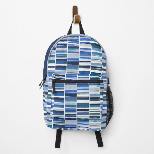 Item preview, Electric Cobalt Blue and White Indigo and Lilac Grunge Chalk Stripes designed and sold by micklyn.