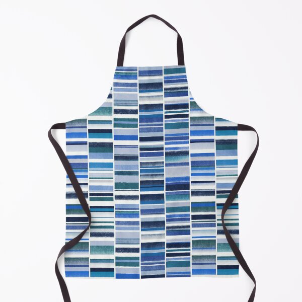 Item preview, Electric Cobalt Blue and White Indigo and Lilac Grunge Chalk Stripes designed and sold by micklyn.