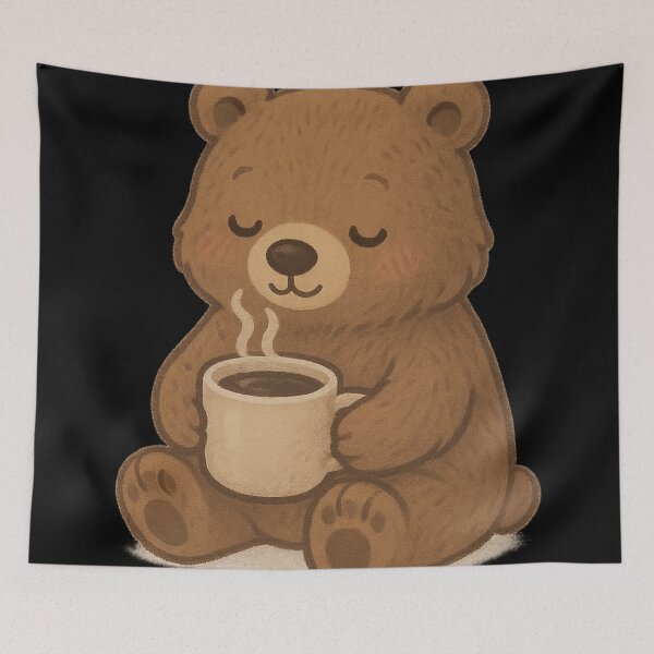 Item preview, Bear Drinking Coffee designed and sold by optimusprime39.