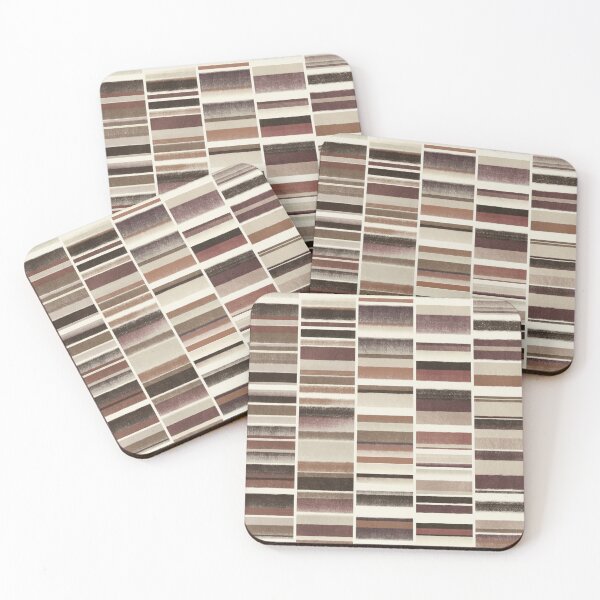 Item preview, Earth and Soil and Air Taupe and Coffee Brown Grunge Chalk Stripes  designed and sold by micklyn.