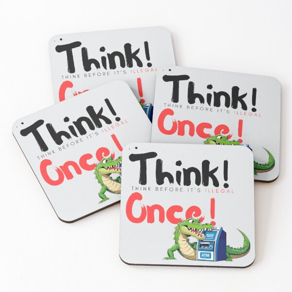 Item preview, Crocodile Bank Robbery Quote – Funny Crocodile Cartoon, Dark Humor Animal Art, Think Before It’s Illegal, Sarcastic Reptile Design designed and sold by Zachlogic.