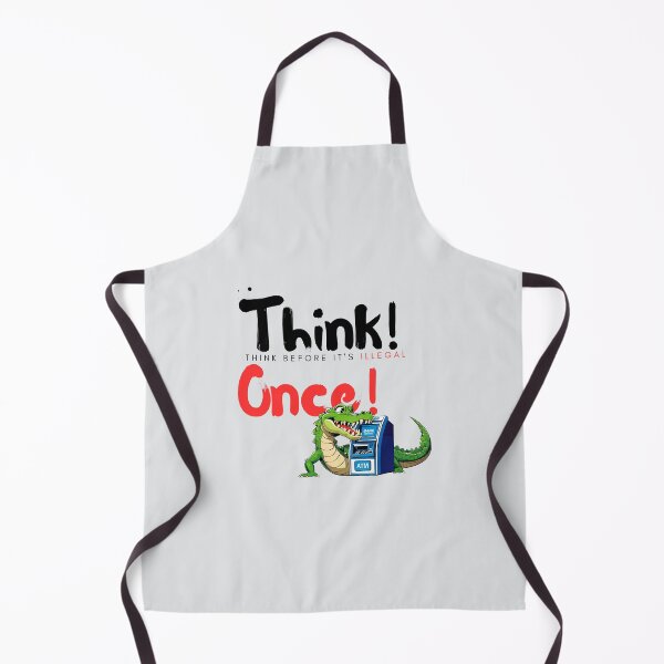 Item preview, Crocodile Bank Robbery Quote – Funny Crocodile Cartoon, Dark Humor Animal Art, Think Before It’s Illegal, Sarcastic Reptile Design designed and sold by Zachlogic.
