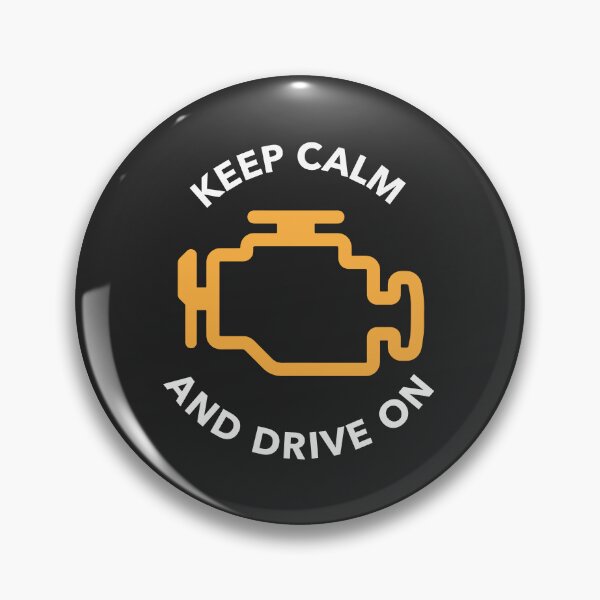 Item preview, "Keep Calm and Drive On" Check Engine Light Design designed and sold by ApexFibers.