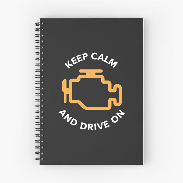 Item preview, "Keep Calm and Drive On" Check Engine Light Design designed and sold by ApexFibers.
