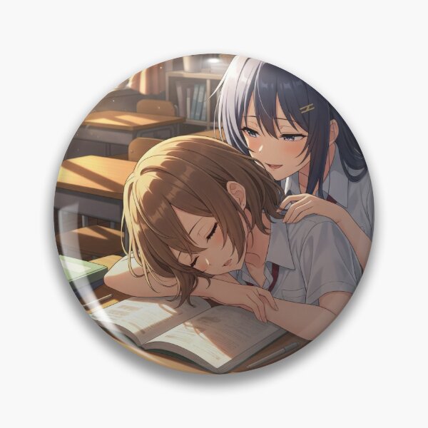 Item preview, Two school girls Yuri discreetly wakes one up designed and sold by GerwantSHOP.