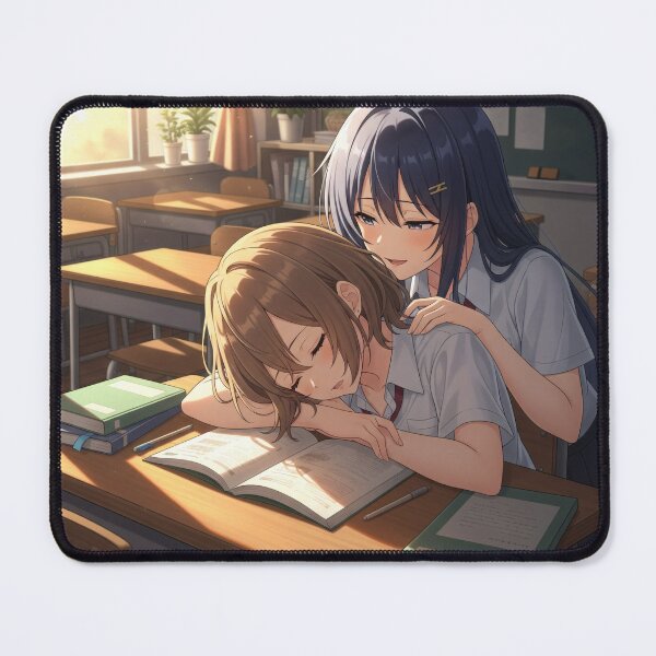 Item preview, Two school girls Yuri discreetly wakes one up designed and sold by GerwantSHOP.
