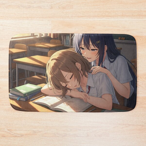 Item preview, Two school girls Yuri discreetly wakes one up designed and sold by GerwantSHOP.