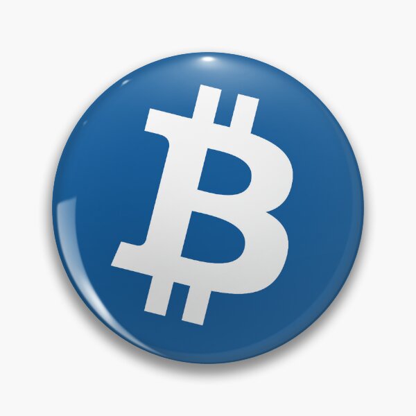 Item preview, Classic Bitcoin Blue Logo Icon Design designed and sold by CyberRex.