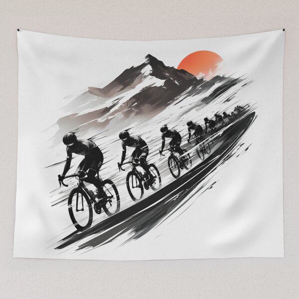 Item preview, Tour de France Cyclist Silhouettes Illustration designed and sold by Windy-market.