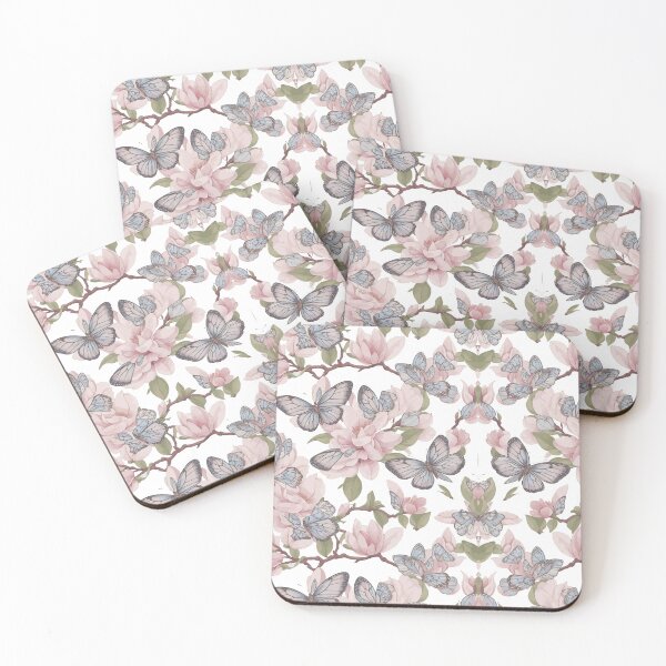 Item preview, Pastel​ butterfly​s​ in​ the​ garden floral designed and sold by upupupshop.