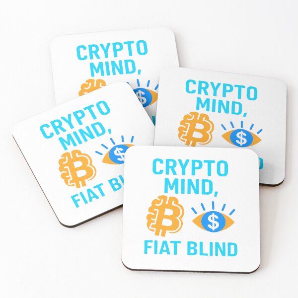 Item preview, "Crypto Mind, Fiat Blind" – Conscious Currency Design designed and sold by BitCrop.
