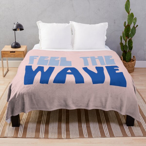 Item preview, Feel The Wave Retro Ocean Typography Art designed and sold by trepiu.