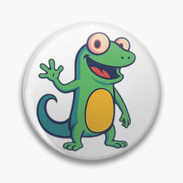 Item preview, Happy Cartoon Lizard – Funny Gecko Character designed and sold by KateVil.