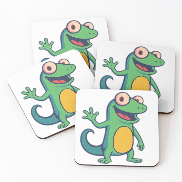 Item preview, Happy Cartoon Lizard – Funny Gecko Character designed and sold by KateVil.