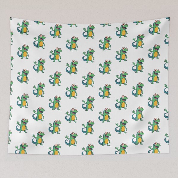 Item preview, Happy Cartoon Lizard – Funny Gecko Character designed and sold by KateVil.