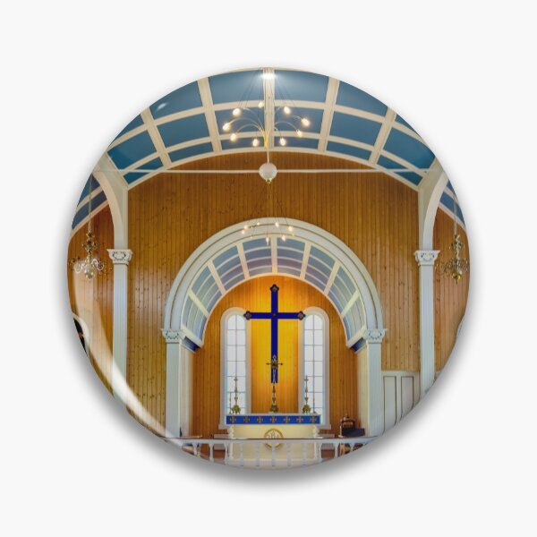 Item preview, Interior of the Blue Church Seydisfjordur Iceland designed and sold by Debra Martz.