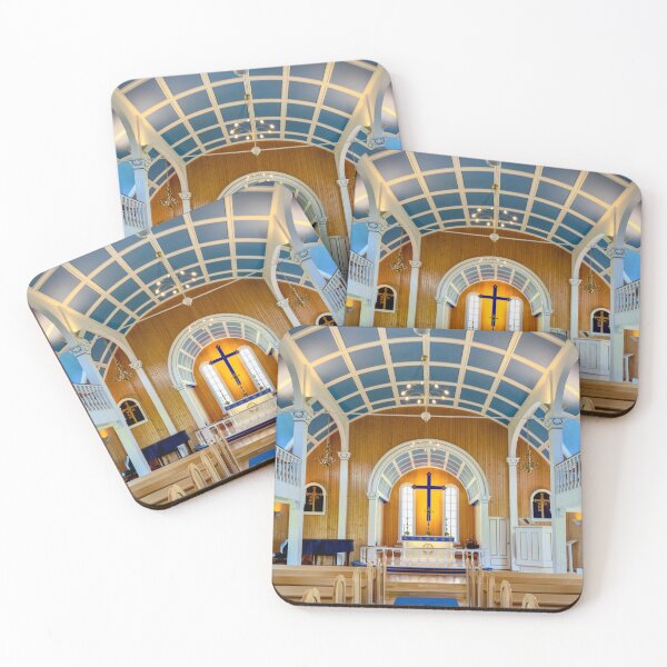 Item preview, Interior of the Blue Church Seydisfjordur Iceland designed and sold by Debra Martz.
