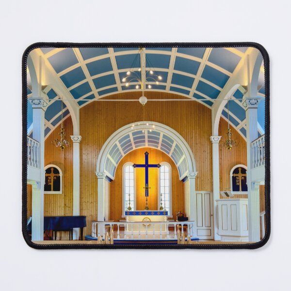 Item preview, Interior of the Blue Church Seydisfjordur Iceland designed and sold by Debra Martz.