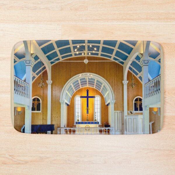 Item preview, Interior of the Blue Church Seydisfjordur Iceland designed and sold by Debra Martz.