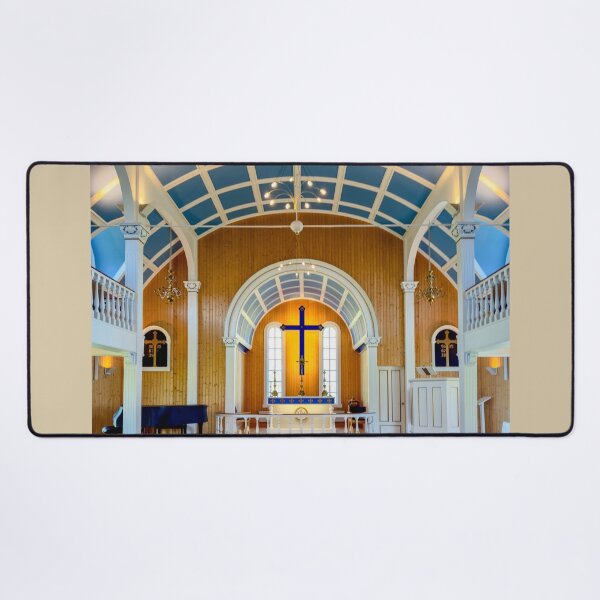 Item preview, Interior of the Blue Church Seydisfjordur Iceland designed and sold by Debra Martz.