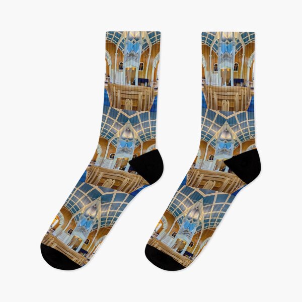 Item preview, Interior of the Blue Church Seydisfjordur Iceland designed and sold by Debra Martz.