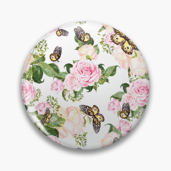 Item preview, pale pink blossom print​ and​ butterfly​s designed and sold by upupupshop.