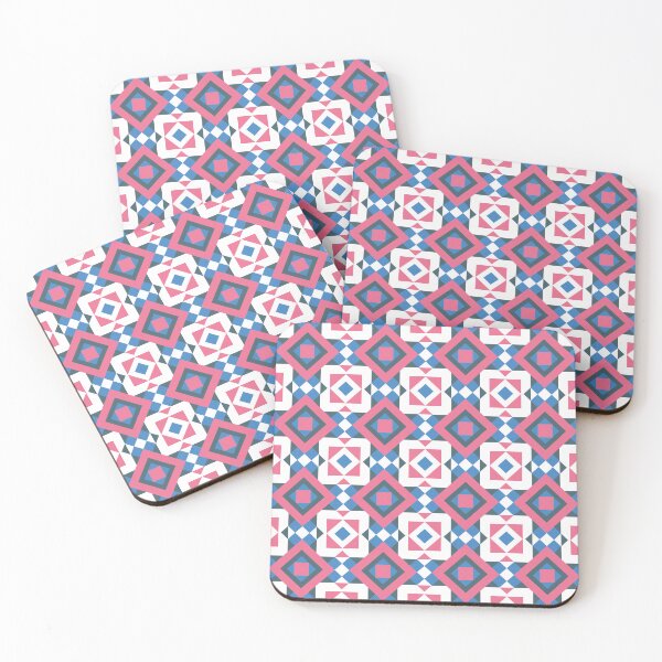Item preview, Minimalist Pink Blue Geometric Seamless Pattern designed and sold by Nakhorn.