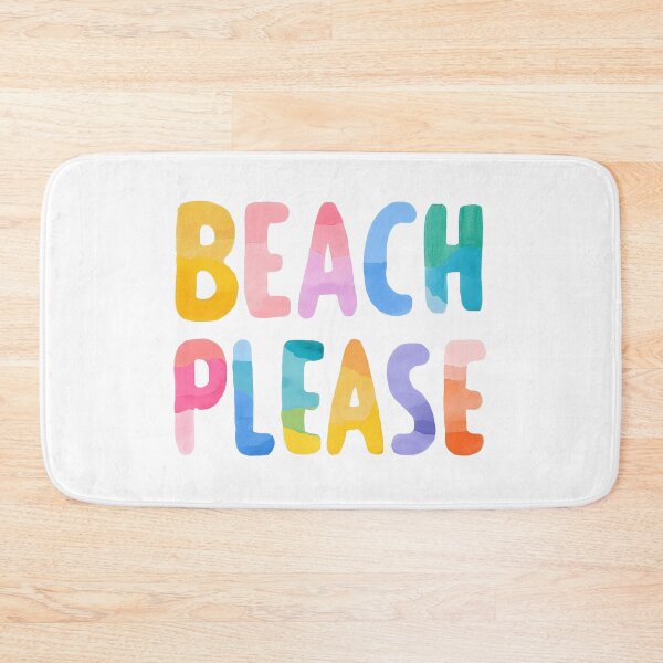 Item preview, Colorful “Beach Please” Quote – Fun Tropical Summer Typography designed and sold by BobaBunny76.