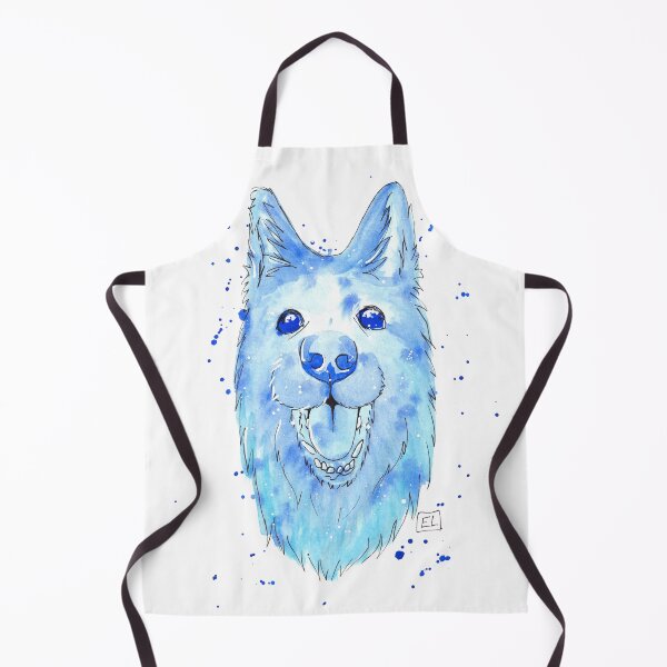 Item preview, Deep Blue Watercolor Shepherd Dog designed and sold by GhostoftheSea.