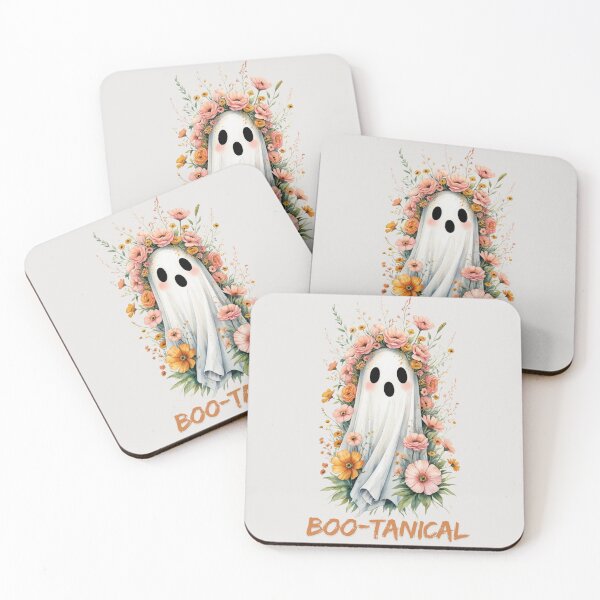 Item preview,  Botanical Ghost, Cute Autumn Floral Halloween Illustration, Cute Floral Ghost designed and sold by KolorellaS.
