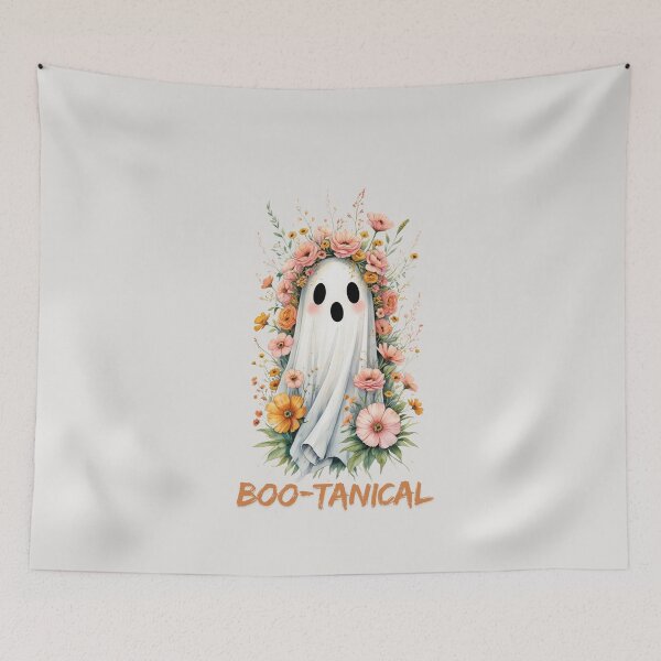Item preview,  Botanical Ghost, Cute Autumn Floral Halloween Illustration, Cute Floral Ghost designed and sold by KolorellaS.