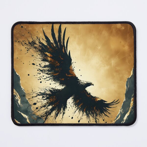 Item preview, Charcoal Gold Falcon, Ai Generated Art designed and sold by ACC .