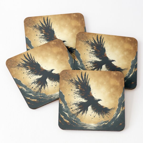 Item preview, Charcoal Gold Falcon, Ai Generated Art  designed and sold by ACC .